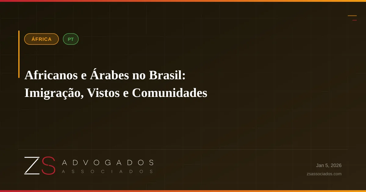 Ilustração sobre Africanos e Árabes no Brasil: Imigração, Vistos e Comunidades