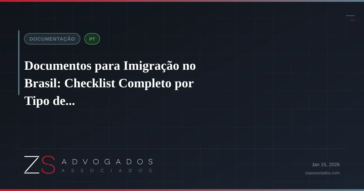 Ilustração sobre Documentos para Imigração no Brasil: Checklist Completo por Tipo de Visto