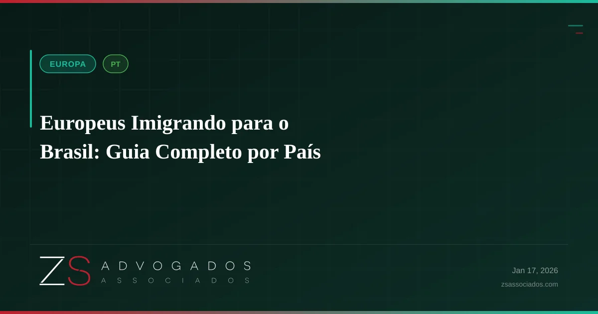 Ilustração sobre Europeus Imigrando para o Brasil: Guia Completo por País