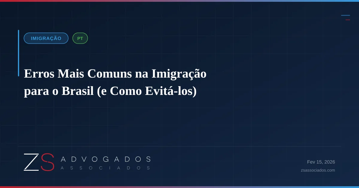 Ilustração sobre Erros Mais Comuns na Imigração para o Brasil (e Como Evitá-los)