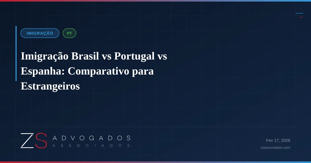 Ilustração sobre Imigração Brasil vs Portugal vs Espanha: Comparativo para Estrangeiros