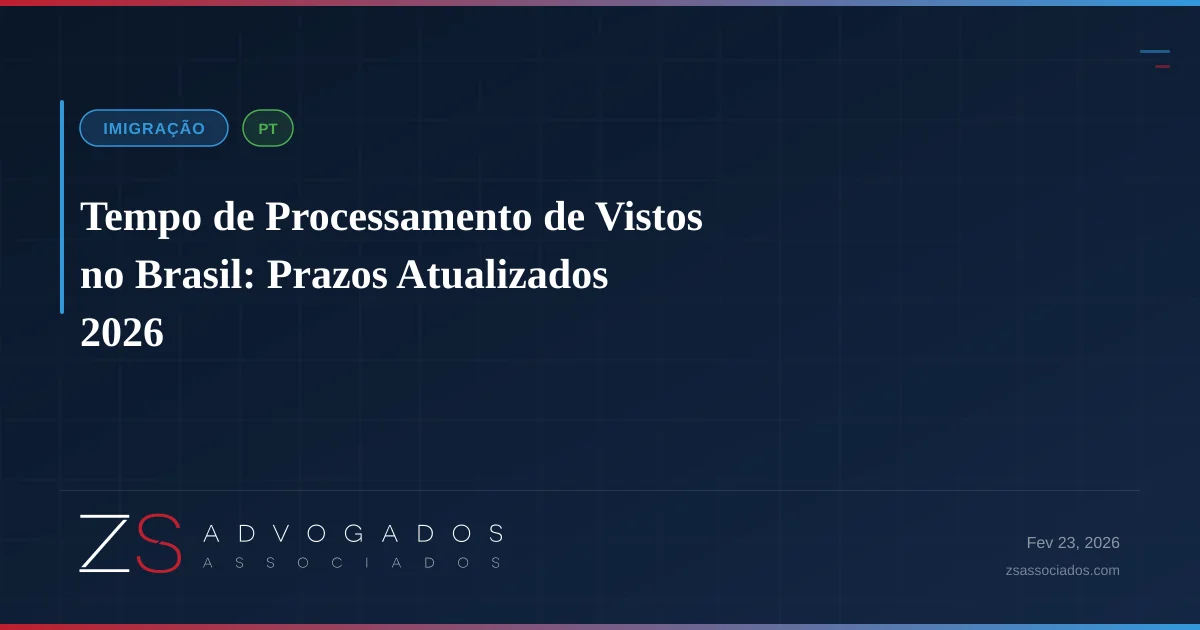 Ilustração sobre Tempo de Processamento de Vistos no Brasil: Prazos Atualizados 2026
