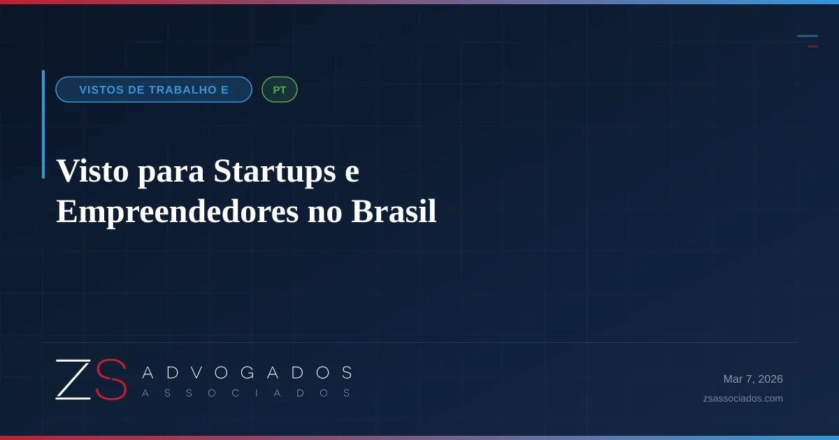 Ilustração sobre Visto para Startups e Empreendedores no Brasil