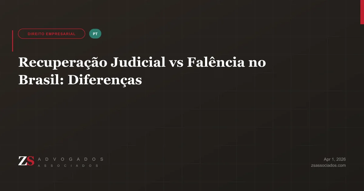 Comparação entre recuperação judicial e falência no Brasil