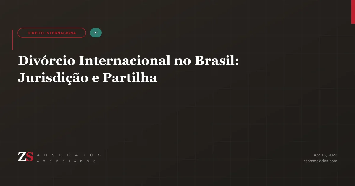 Ilustração sobre divórcio internacional e jurisdição no Brasil