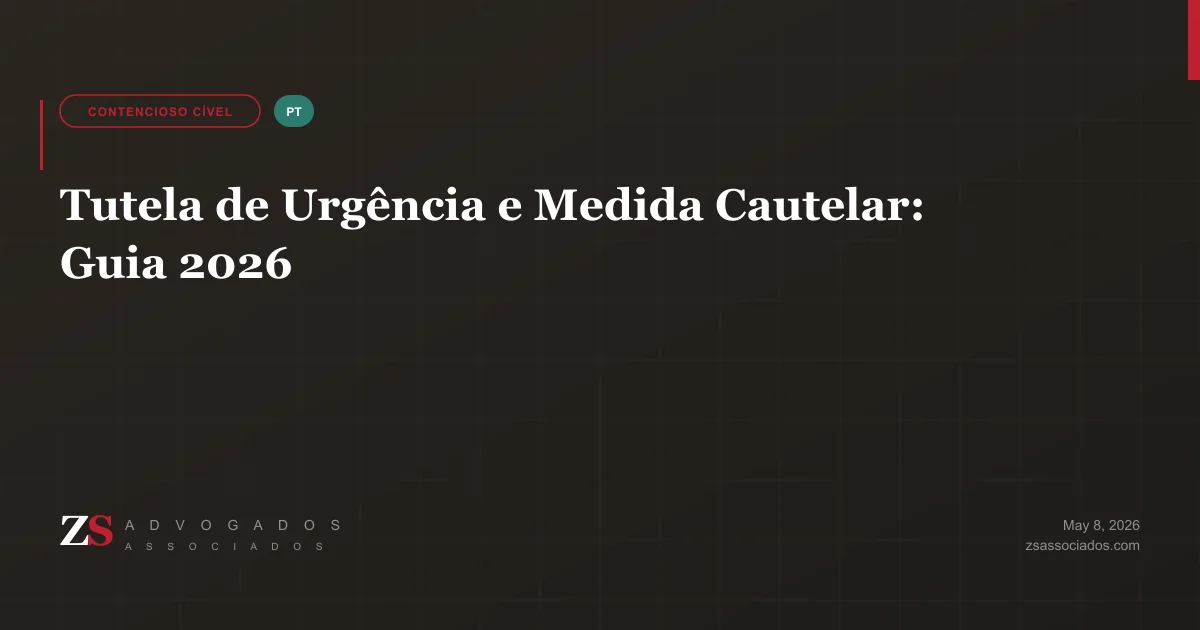 Ilustração sobre tutela de urgência e medidas cautelares no CPC brasileiro