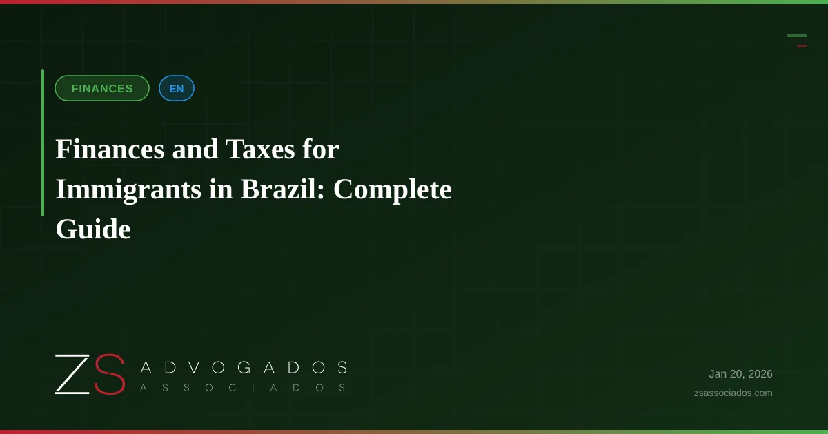 Illustration about Finances and Taxes for Immigrants in Brazil