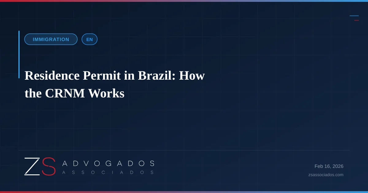 Illustration about Residence Permit in Brazil: How the CRNM Works