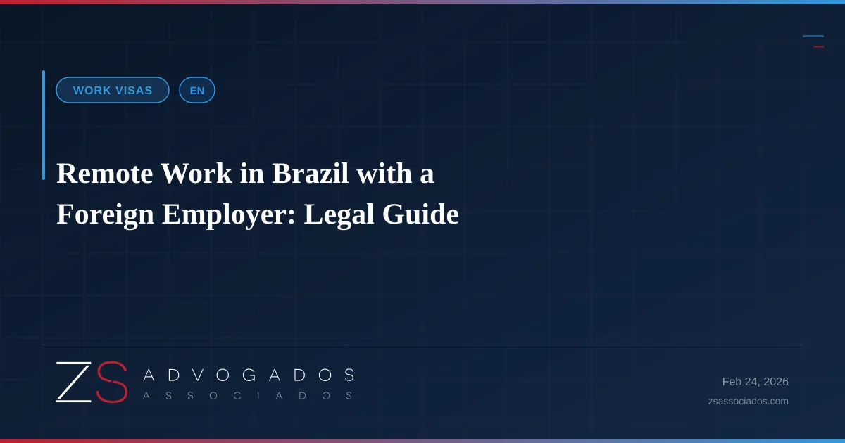 Illustration about Remote Work in Brazil with a Foreign Employer: Legal Guide