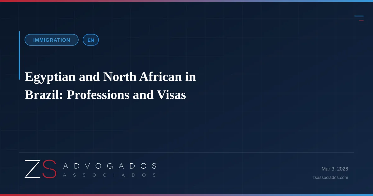Illustration about Egyptian and North African in Brazil: Professions and Visas