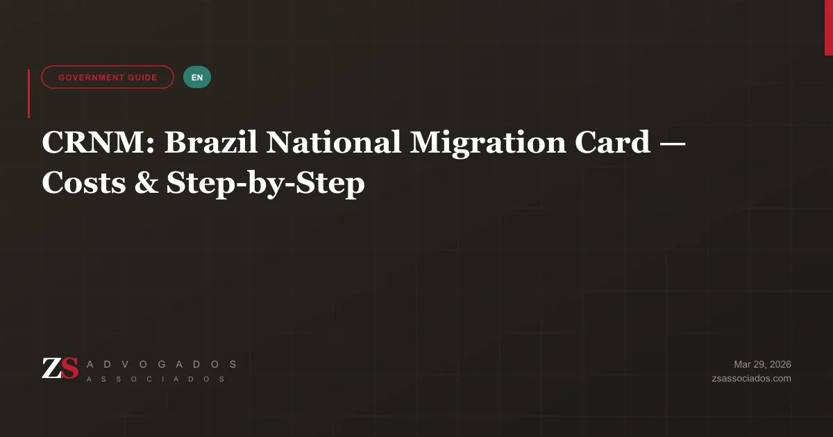 CRNM national migration registration card guide for Brazil