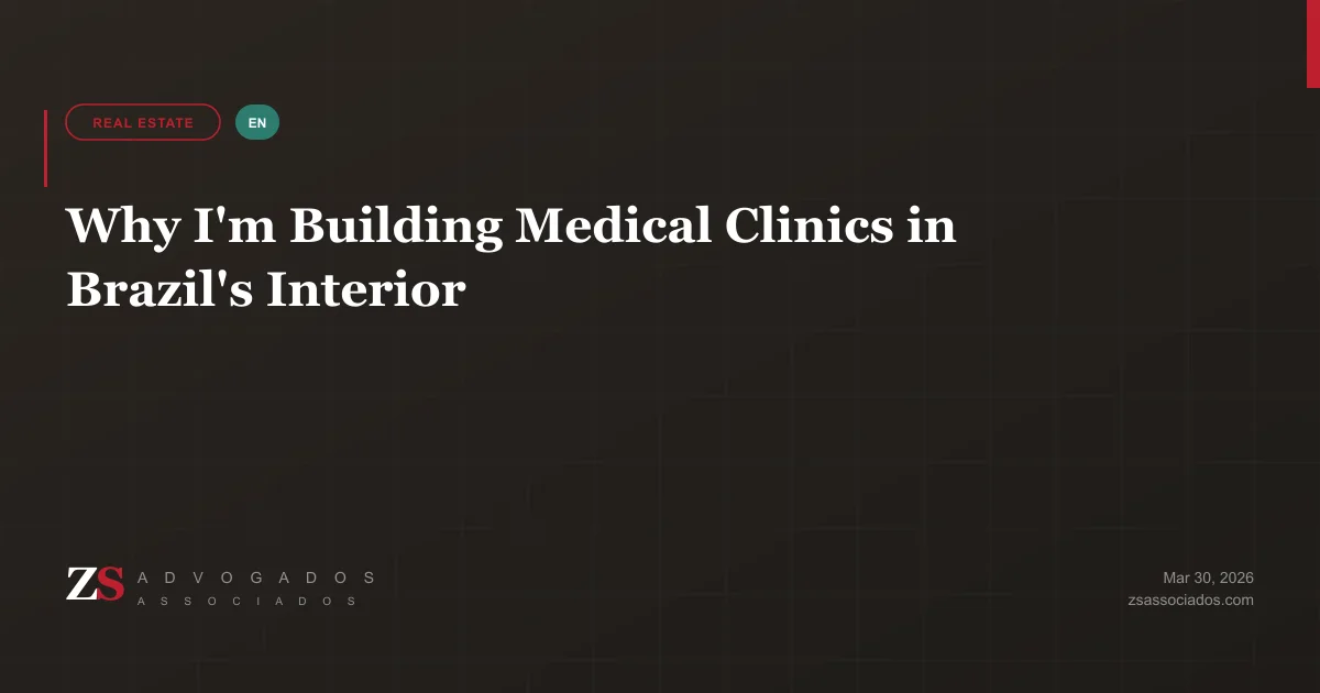 Construction site for new medical clinic buildings in a growing Brazilian interior city