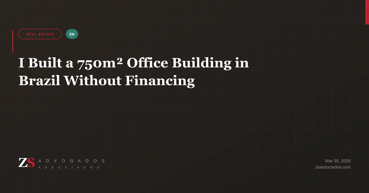 A modern 750 square meter commercial office building in interior São Paulo, Brazil