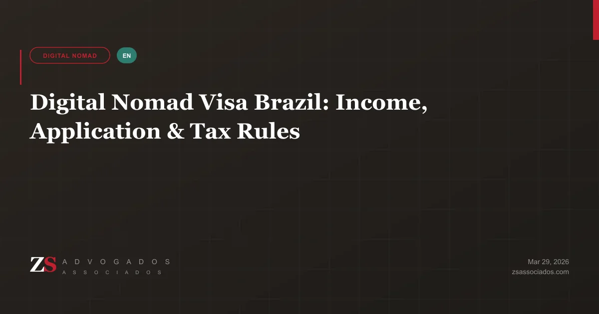 Digital nomad visa requirements and application for Brazil