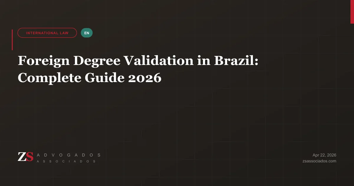 Illustration about foreign degree validation and revalidation in Brazil