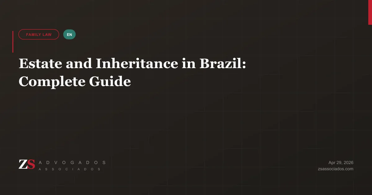 Illustration about estate proceedings and inheritance in Brazil