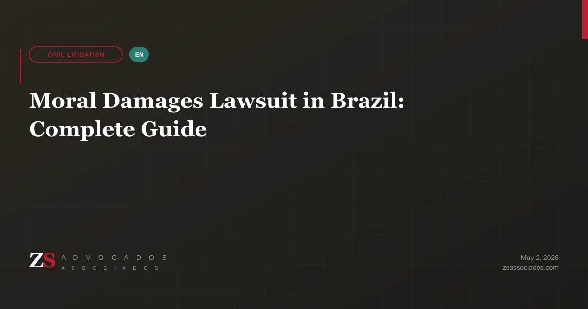 Illustration about moral damages lawsuits in Brazilian law