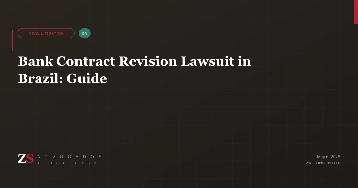 Illustration about bank contract revision lawsuits in Brazil
