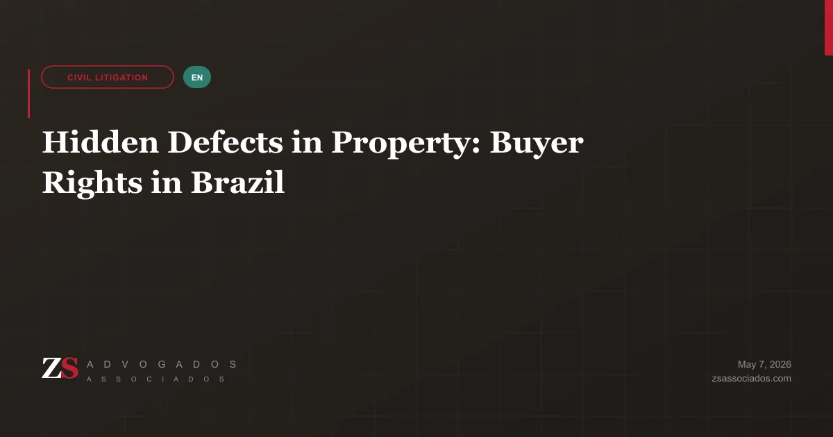 Illustration about hidden defects in property and buyer rights in Brazil