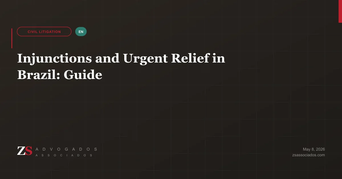 Illustration about injunctions and urgent relief under Brazilian civil procedure