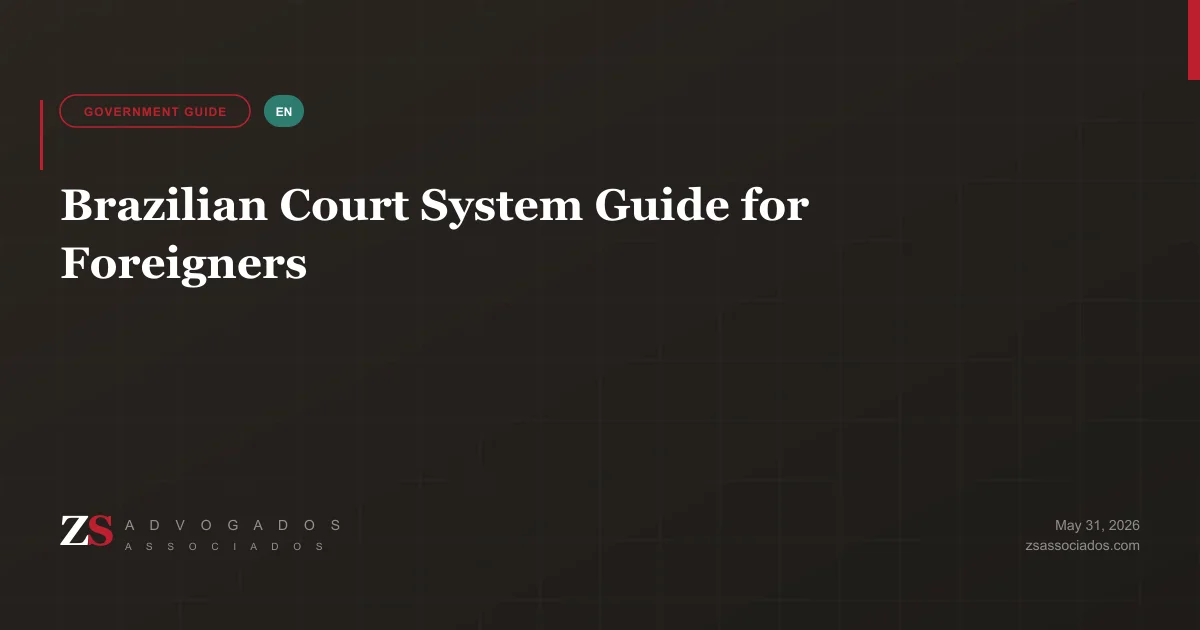 Illustration about the Brazilian court system and Tribunal de Justica for foreigners
