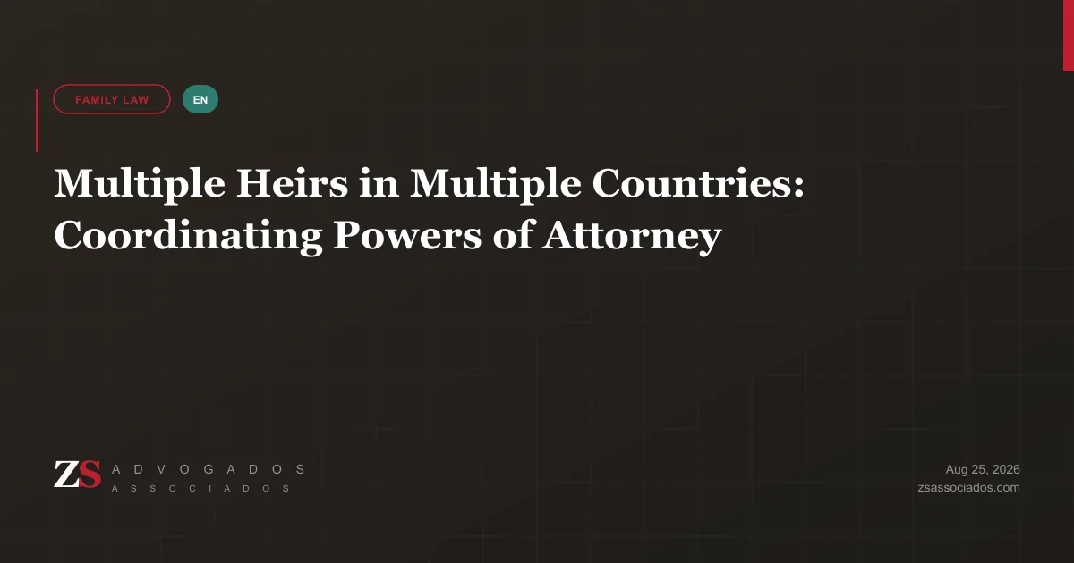 Siblings in different countries granting powers of attorney to one Brazilian attorney for the family inventário — ZS Advogados succession and international law